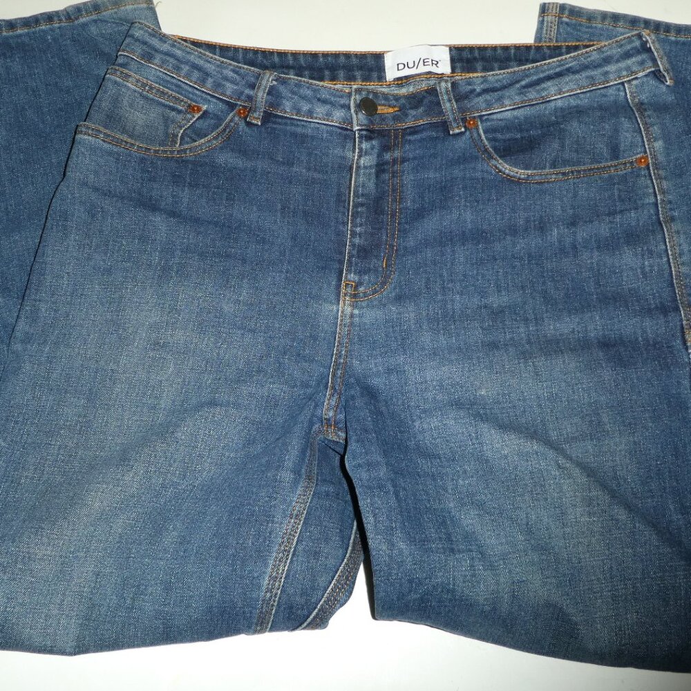 DUER Midweight High Rise Straight Carpenter Jeans - Blue